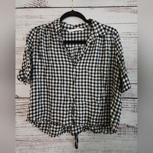 Zara trafaluc collection M plaid shirt
